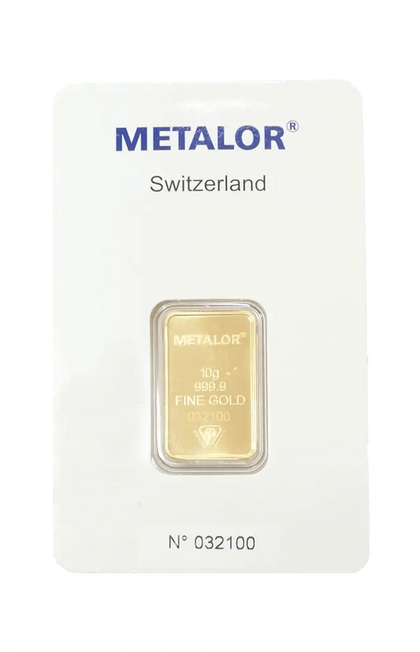 Metalor 10 Grams Gold Bar — front