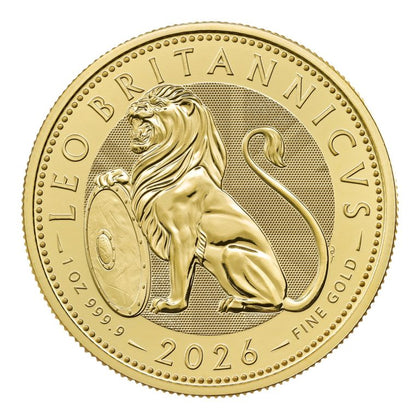 2026 The British Lion 1oz Gold Coin — reverse
