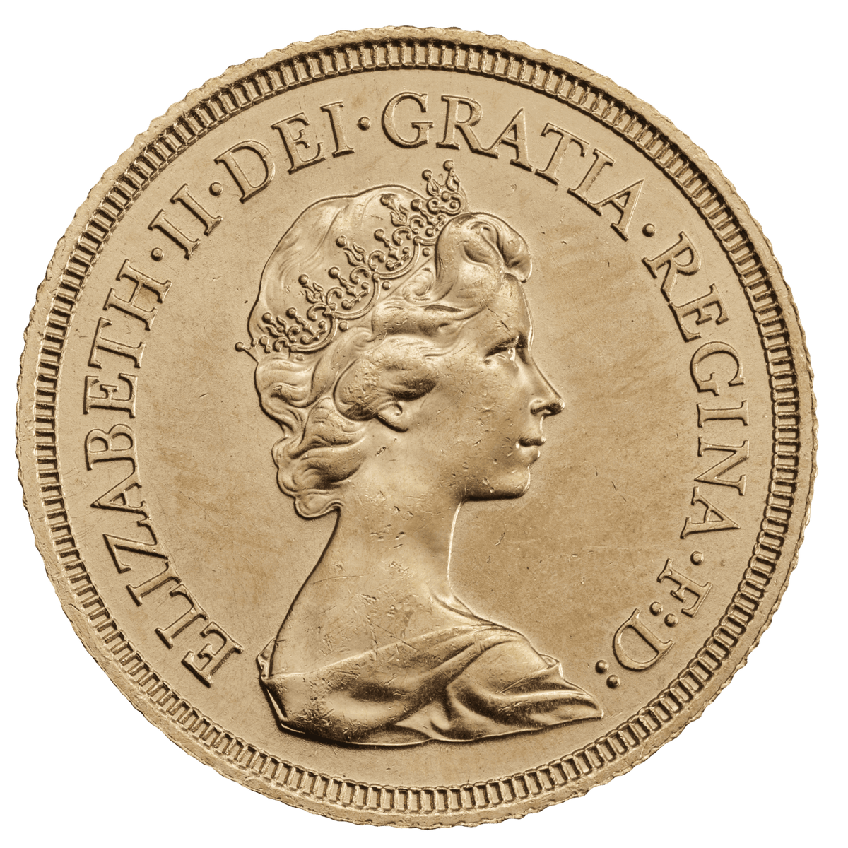 Gold Sovereign – Queen Elizabeth II (Best Value, Mixed Dates) — obverse