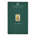 1g Christmas Minted Gold Bar — in gift pack