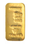Metalor 250 Grams Gold Bar