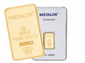 Metalor 5 Grams Gold Bar