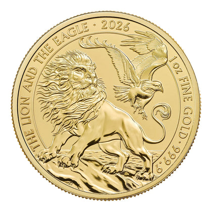 2026 The Lion and the Eagle 1oz Gold Coin — reverse