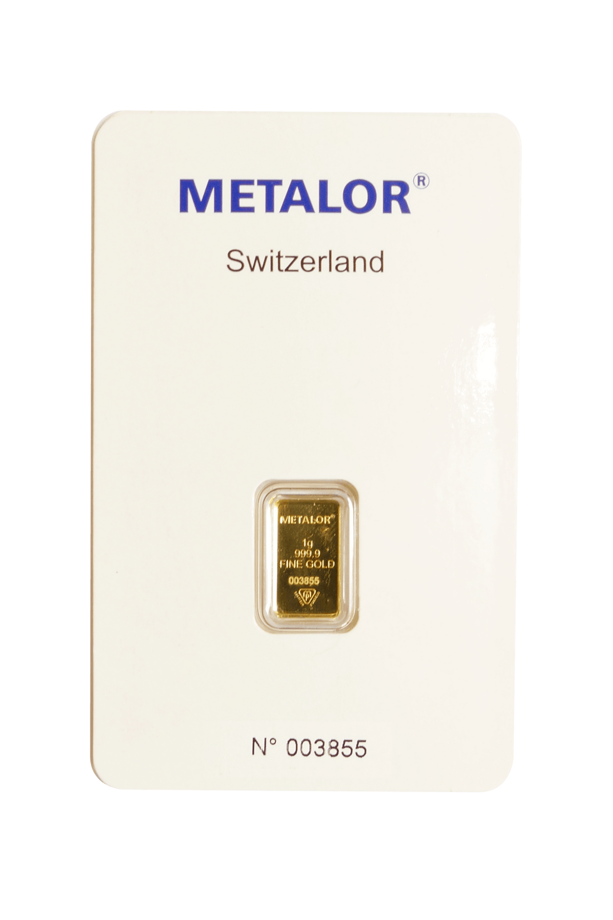 1 Gram Gold Bar — front
