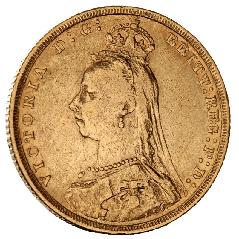 Gold Sovereign Victoria – Jubilee Head — reverse