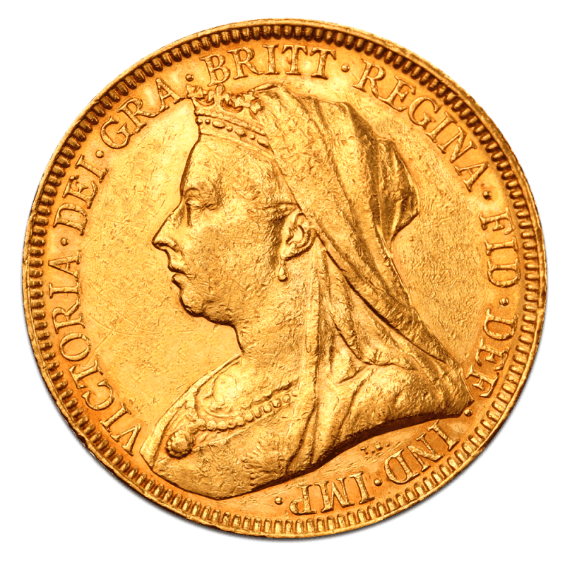 Gold Sovereign Victoria – Old Head — reverse